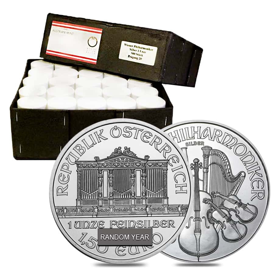 Roll of 20 - 1 oz Austrian Silver Philharmonic Coin BU (Random Year) thumbnail 4