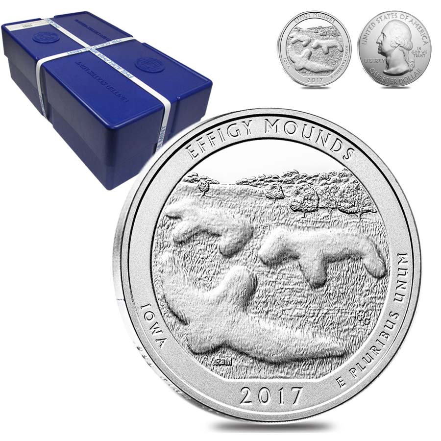 2017 5 oz Silver America the Beautiful ATB Iowa Effigy Mounds National Monument Coin thumbnail 4