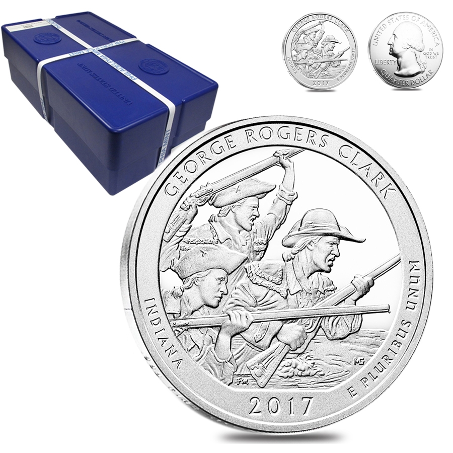 2017 5 oz Silver America the Beautiful ATB Indiana George Rogers Clark National Historical Park Coin thumbnail 3