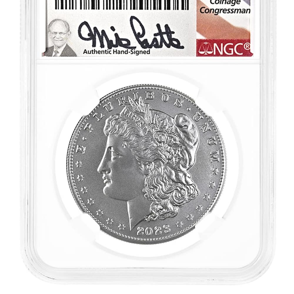 2023 Morgan Silver Dollar NGC MS 70 AR (Castle) thumbnail 3