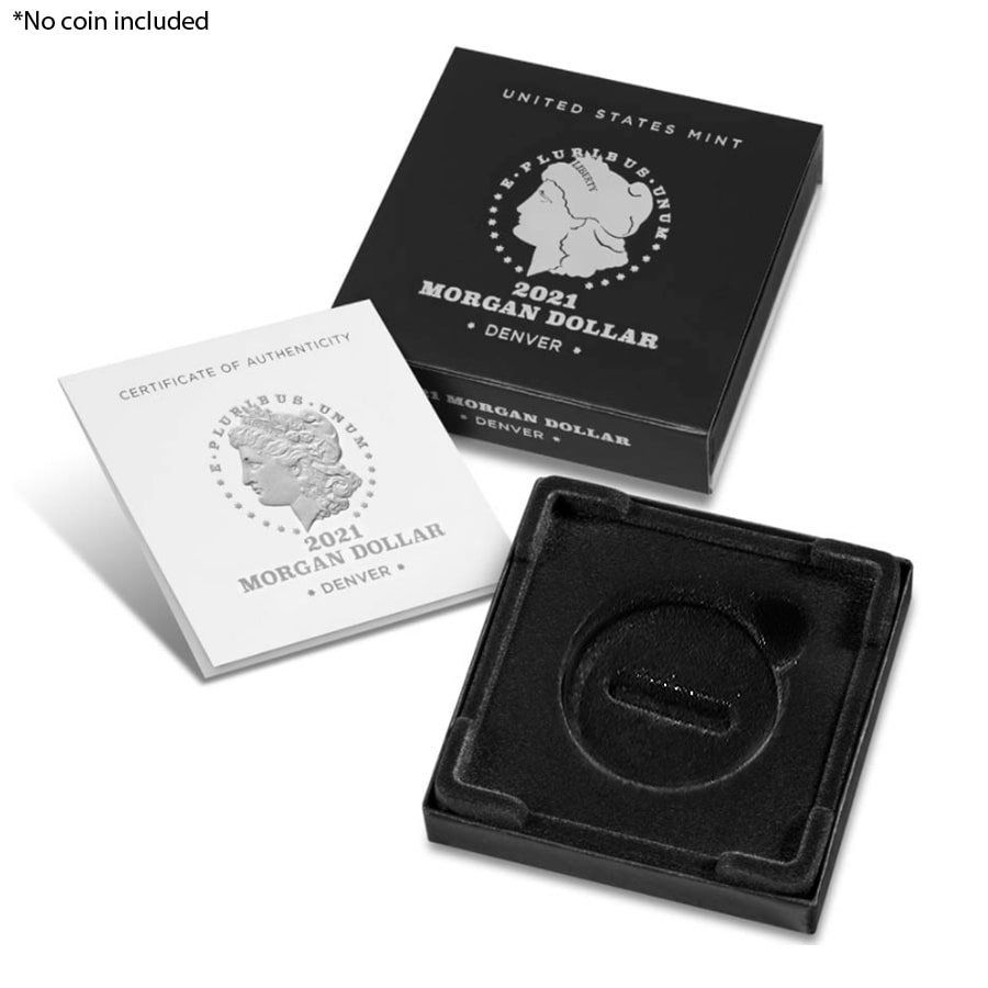 NO COIN - 2021-D Morgan Silver Dollar Centennial Coin 1921 100th Anniversary (OEM Box & COA)