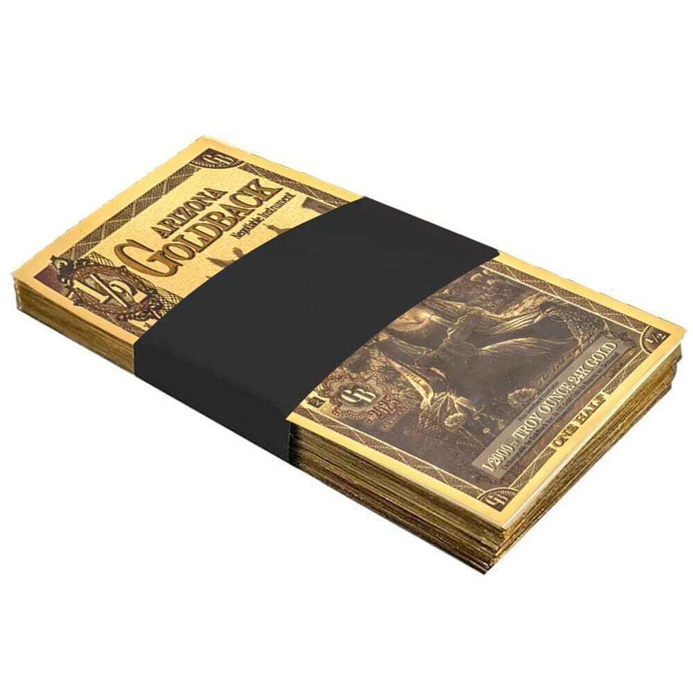 1/2 Arizona Goldback 1/2000 oz 24K Gold Foil Aurum Note thumbnail 3