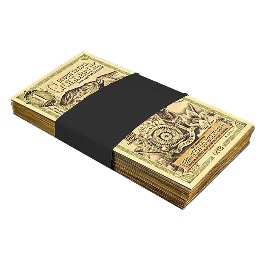 1 South Dakota Goldback 1/1000 oz 24K Gold Foil Aurum Note thumbnail 3
