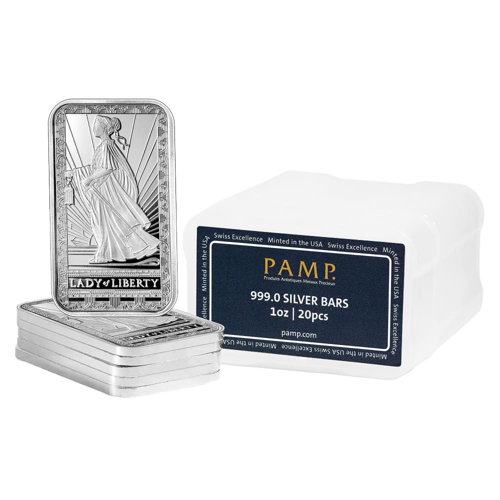 1 oz PAMP Lady of Liberty Silver Bar .999 Fine thumbnail 3