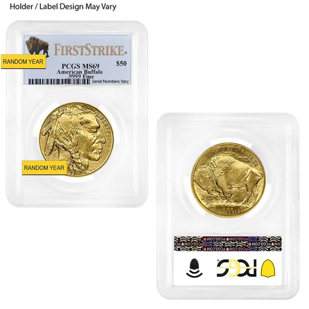 1 oz $50 Gold American Buffalo NGC/PCGS MS 69 (Random Year) thumbnail 3