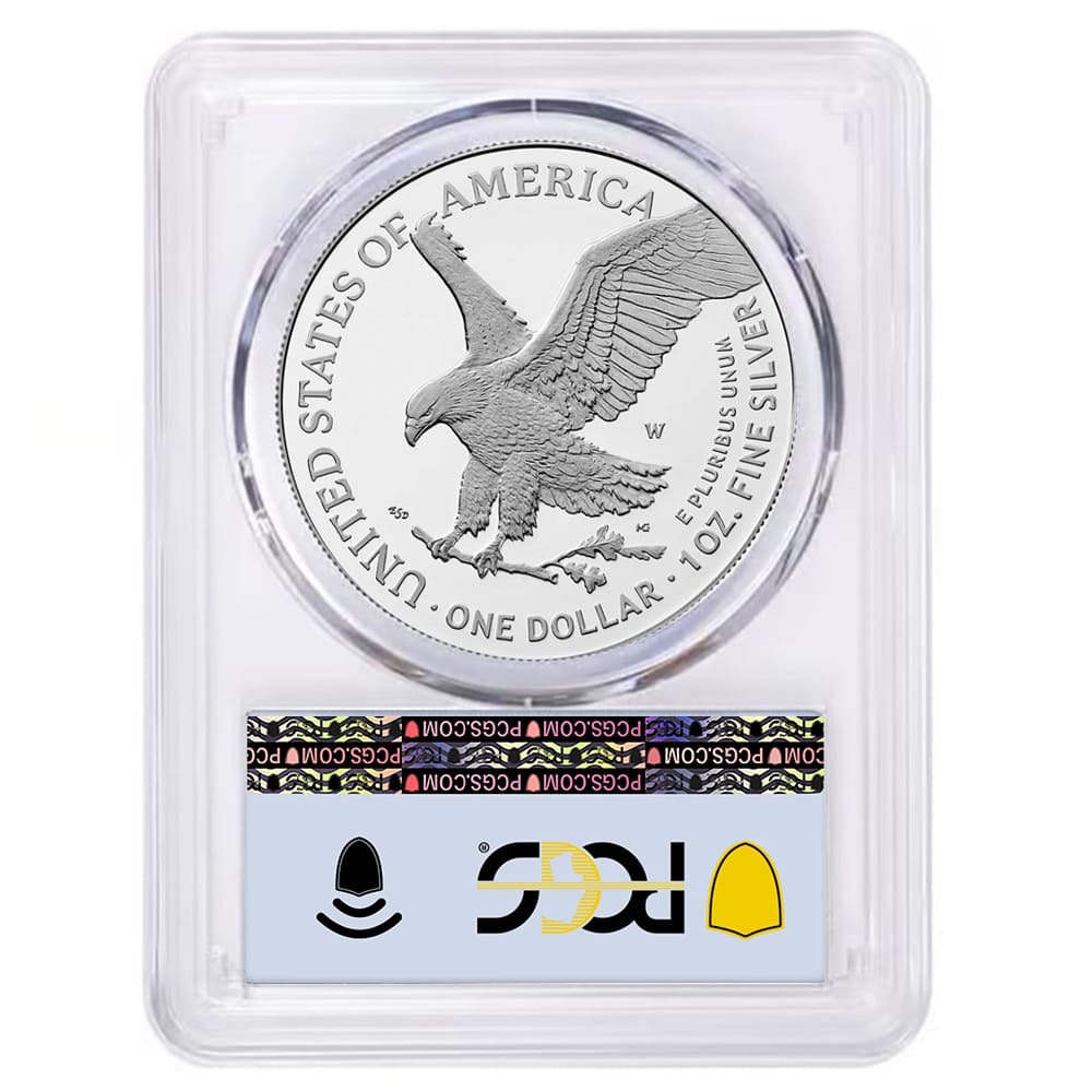 2025-W Laser Engraved Privy 1 oz Proof Silver American Eagle PCGS PF 69 AR thumbnail 2