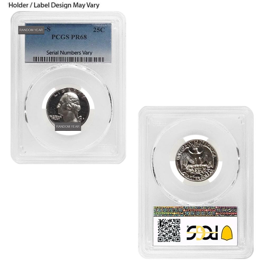 Proof Washington Silver Quarter 25C NGC/PCGS PF 68 (Random Year) thumbnail 2