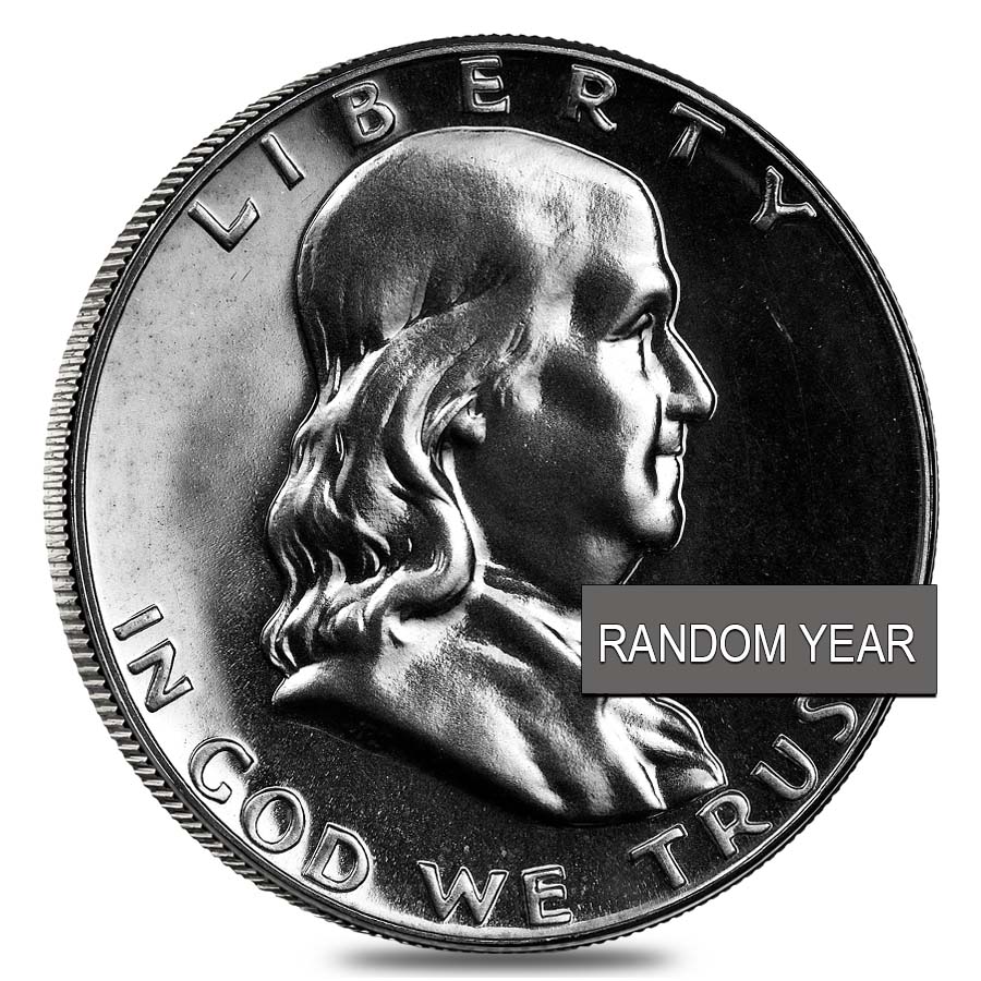 $10 Face Value Franklin Half Dollars 90% Silver 20-Coin Roll (Proof) thumbnail 2