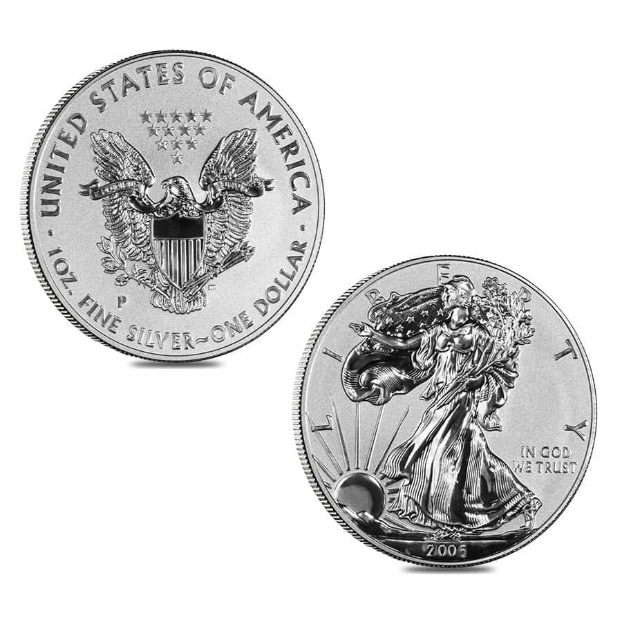 2006 W/P 1 oz Silver American Eagle 3-Coin Set - 20th Anniversary (w/Box & COA) thumbnail 3