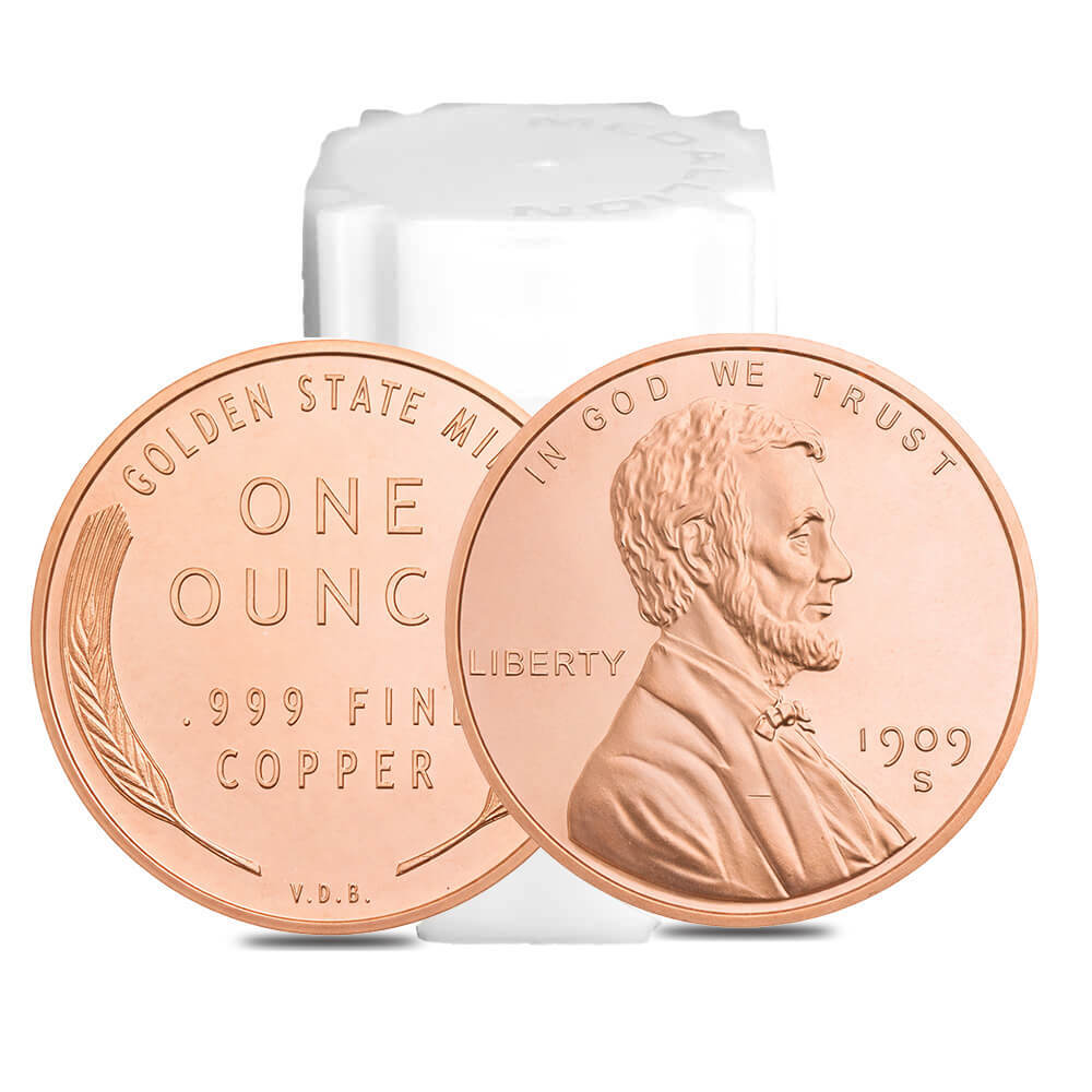 1 oz Lincoln Wheat Penny Copper Round .999 Fine thumbnail 3