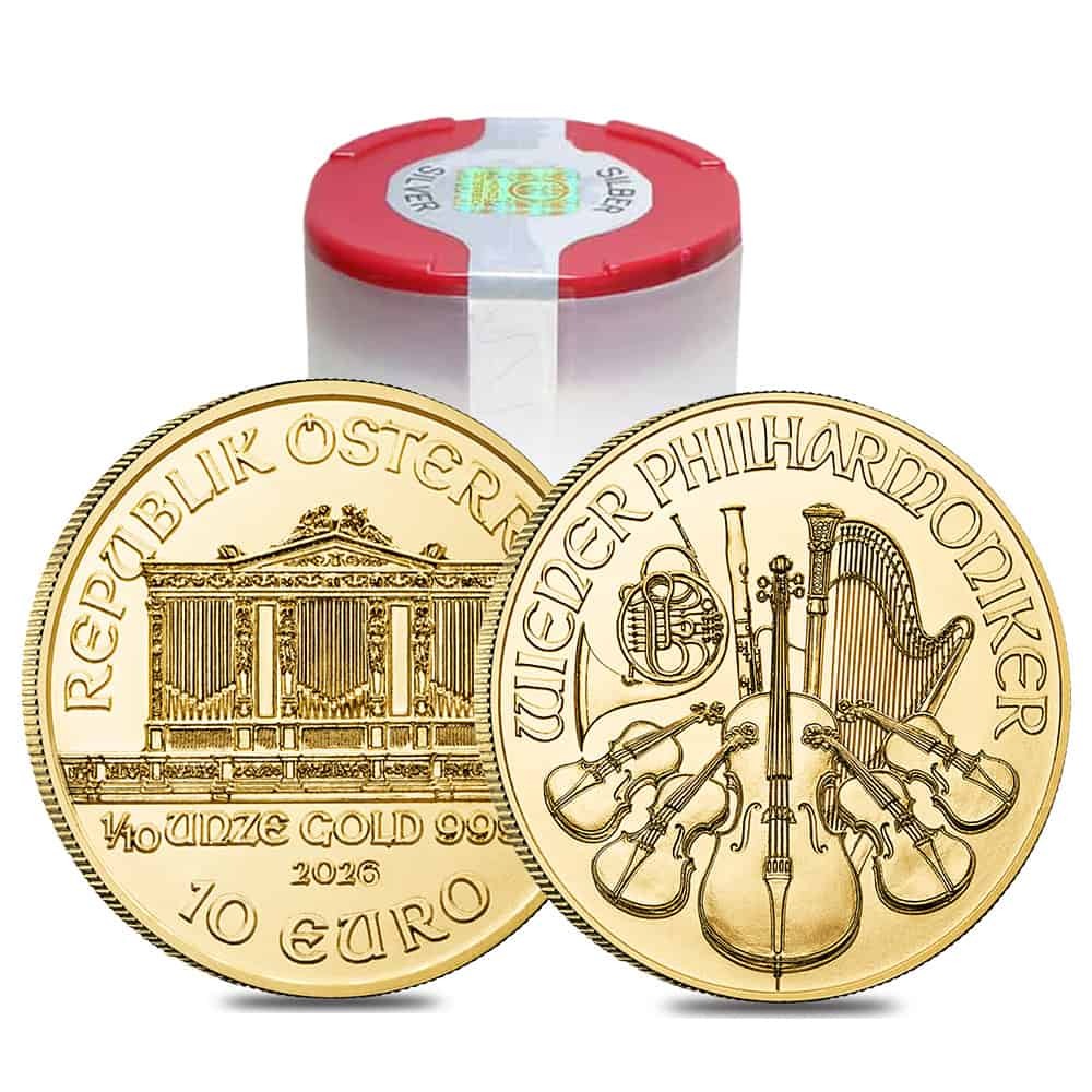 2026 1/10 oz Austrian Gold Philharmonic Coin BU thumbnail 3