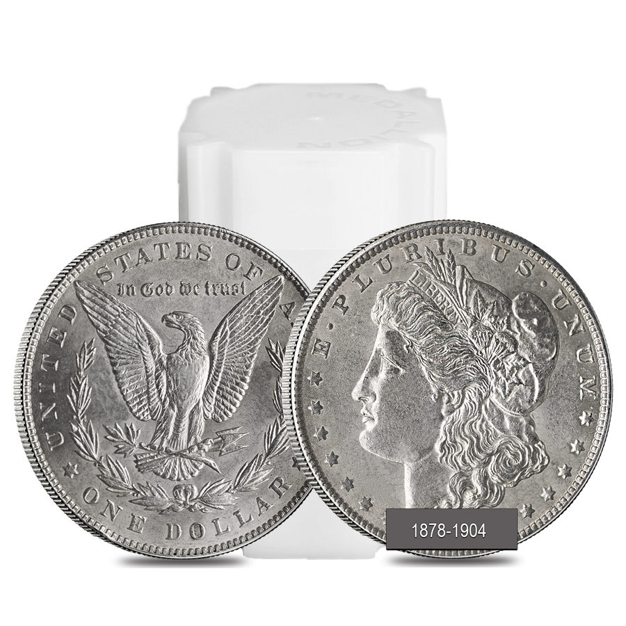 Roll of 20 - 1878-1904 Morgan Silver Dollar AU (Random Year)