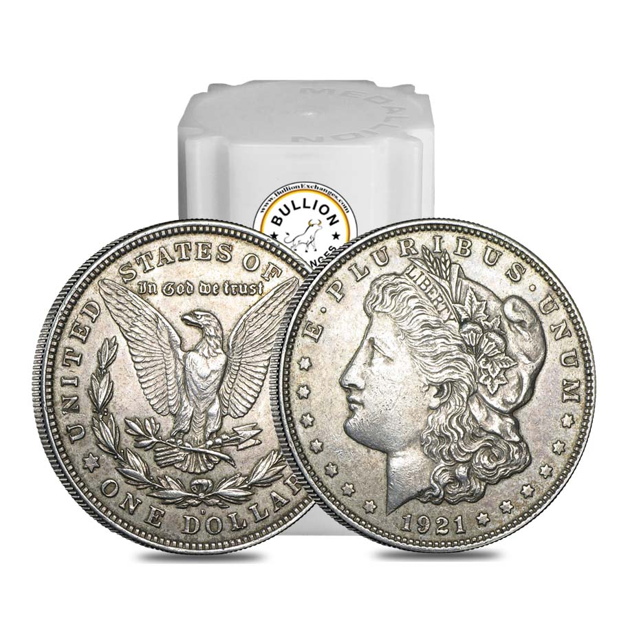 Roll of 20 - 1921 Morgan Silver Dollar VG-XF (Lot, Tube of 20)