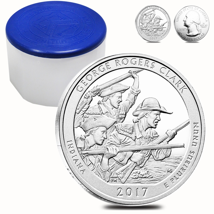 2017 5 oz Silver America the Beautiful ATB Indiana George Rogers Clark National Historical Park Coin thumbnail 4