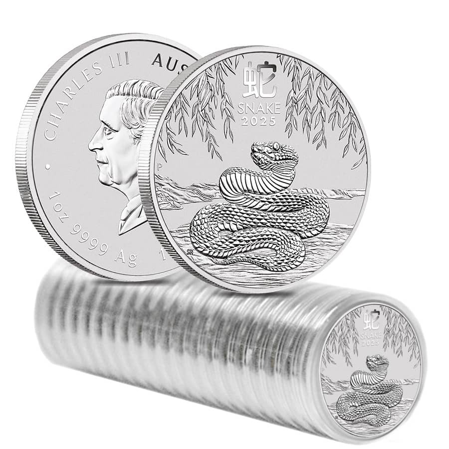 2025 1 oz Silver Lunar Snake BU Australian Perth Mint thumbnail 3