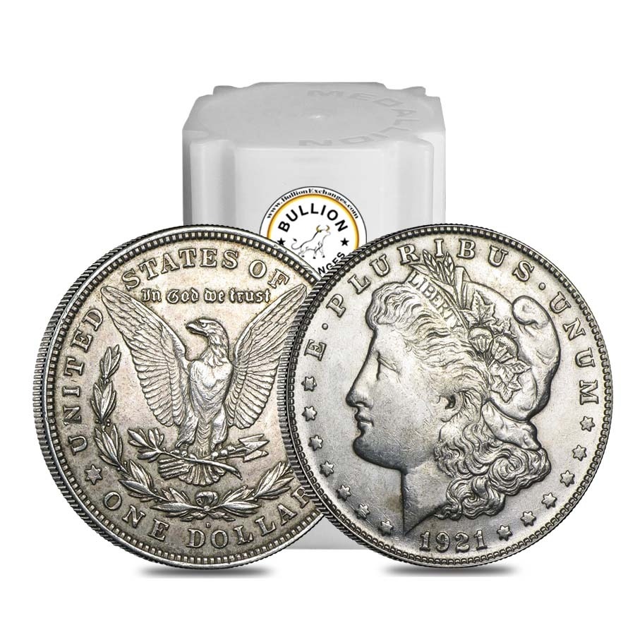 1921 Morgan Silver Dollar AU thumbnail 3