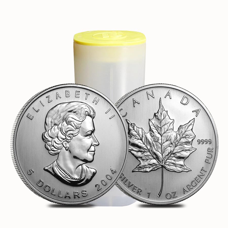 2004 $5 Canadian 1 oz Silver Maple Leaf BU (Sealed) thumbnail 4