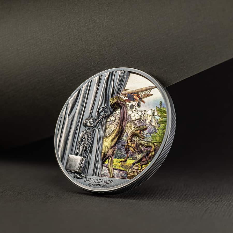 2023 Palau 2 oz Silver Daydreamer Adventure Antiqued Coin thumbnail 4