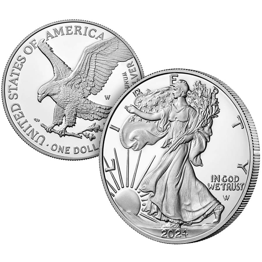 2024-W 1 oz Proof Silver American Eagle (w/Box & COA) thumbnail 4