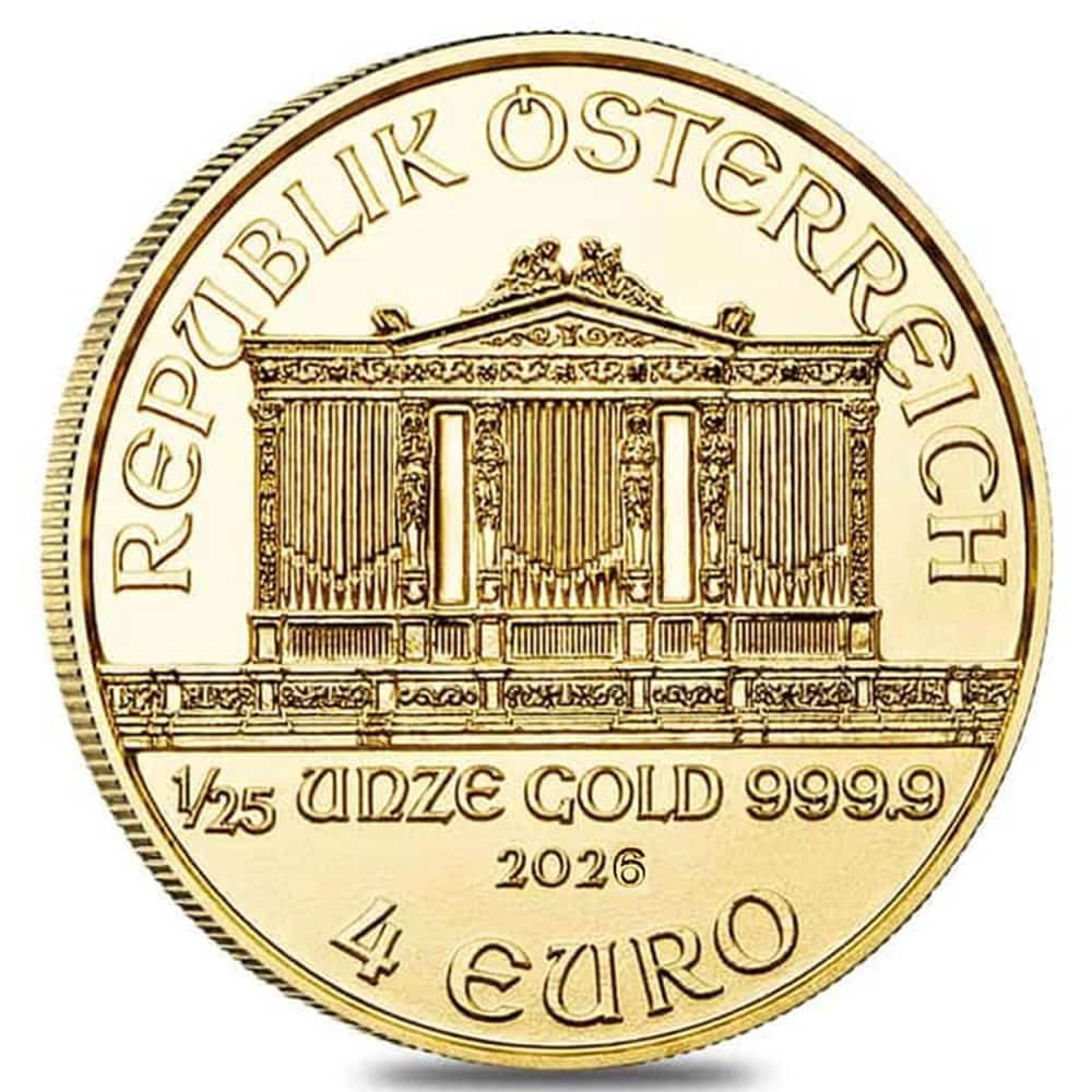 2026 1/25 oz Austrian Gold Philharmonic Coin BU thumbnail 2