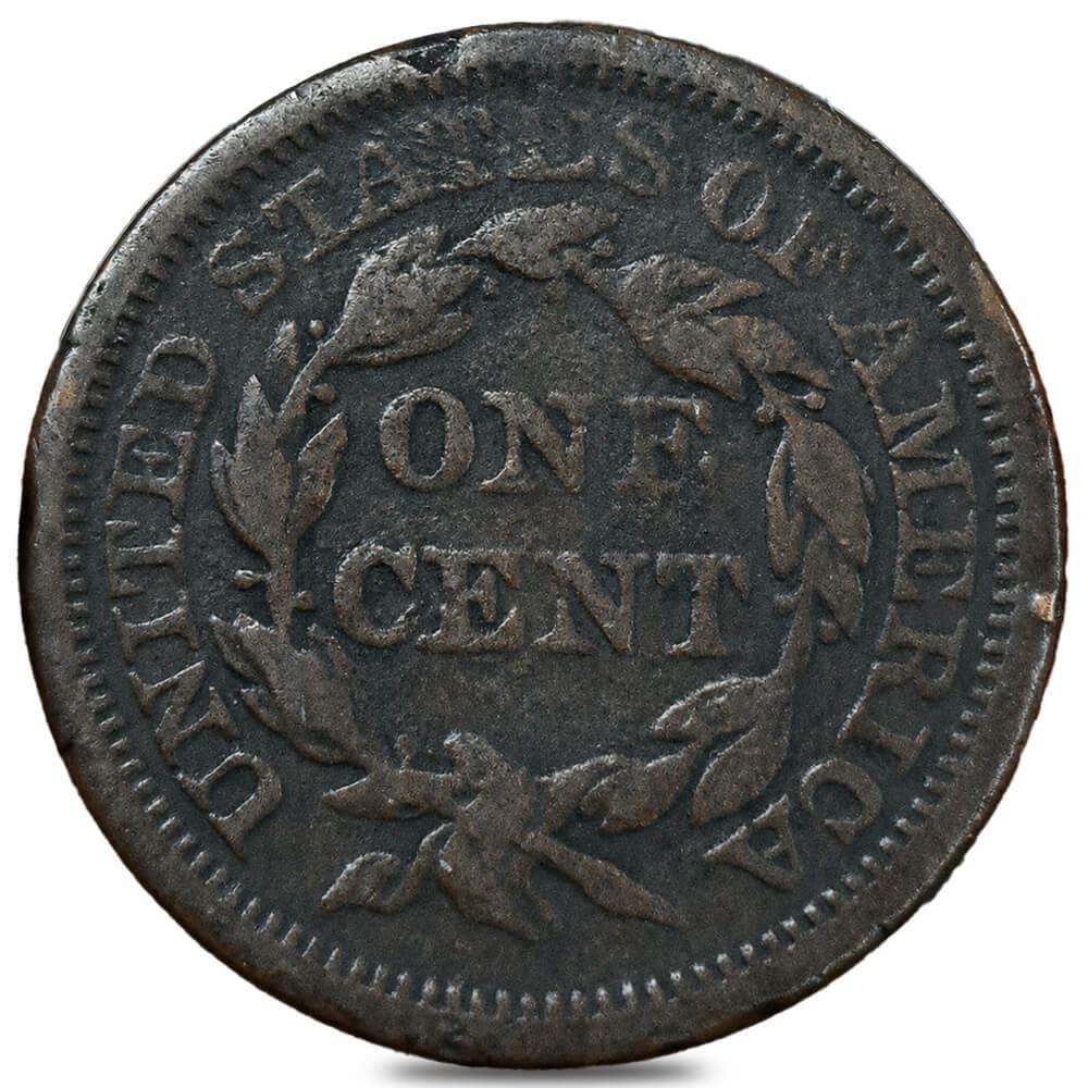 United States Braided Hair Large 1 Cent 1C Coin Cull (Random Year) thumbnail 2