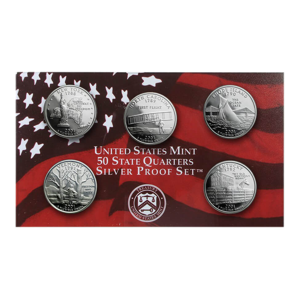 2001-S US Mint Proof Silver Set (w/Box & COA) thumbnail 3